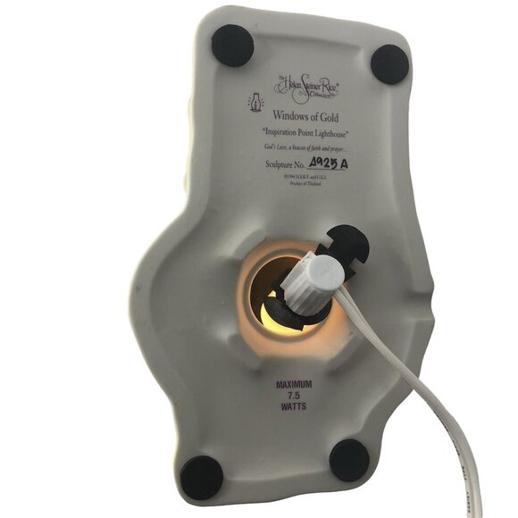 Helen Steiner Rice Collection Windows Of Gold Lighted Ceramic Lighthouse - Picture 9 of 13